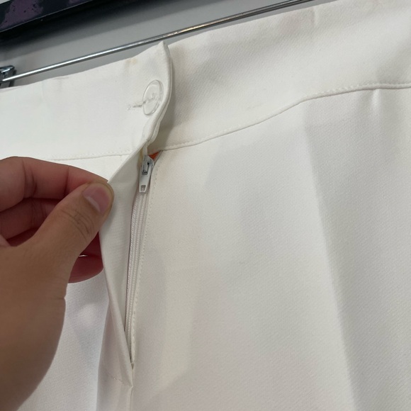 Adrienne & Sandrine White Floral Trouser Pants Size 48 - Picture 5 of 6